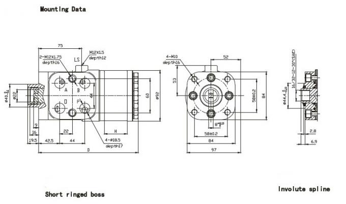 550S5106 / 550S5107 Hydraulic Steering Units with 60 Rpm, 16Mpa