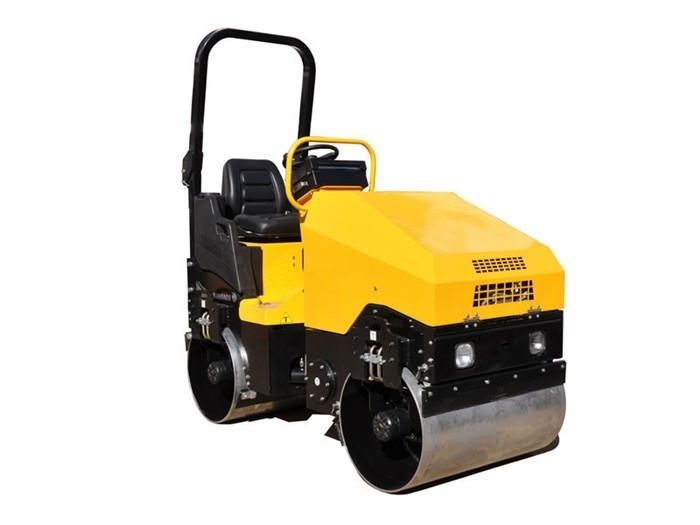 ISO Tandem Road Roller Machine Weight 1.5t Diesel Engine One Year Warranty 1.3-1.5ton